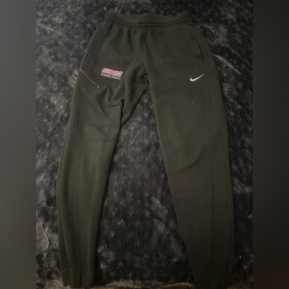 Nike Women’s Black Joggers with Purple Raiders Basketball Logo